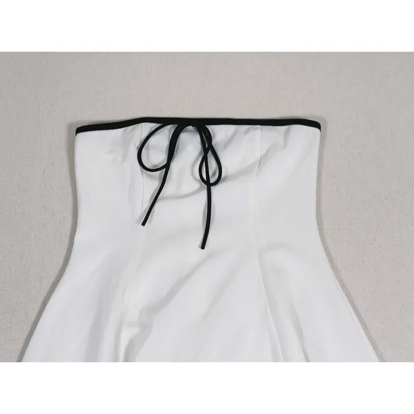 Lucy in the Sky Strapless Bow Mini Dress Small White Coquette Party Romantic - Image 5