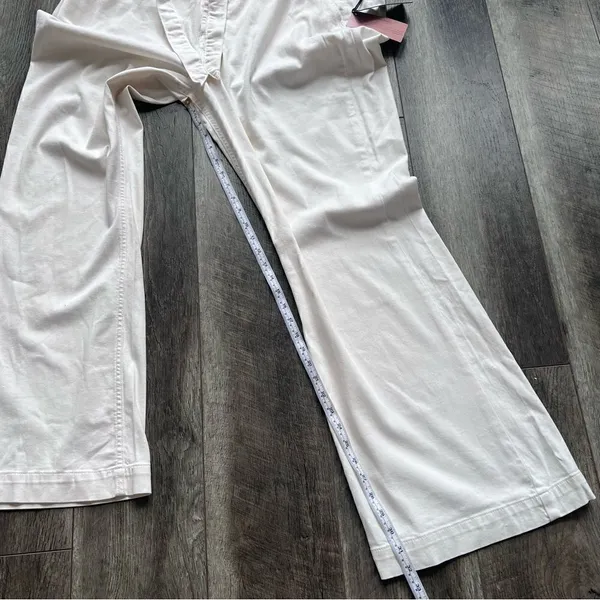 Jen7 by 7 For All Mankind Belted Wide Leg Trouser Pants Size 18 Off White NWT - Image 7