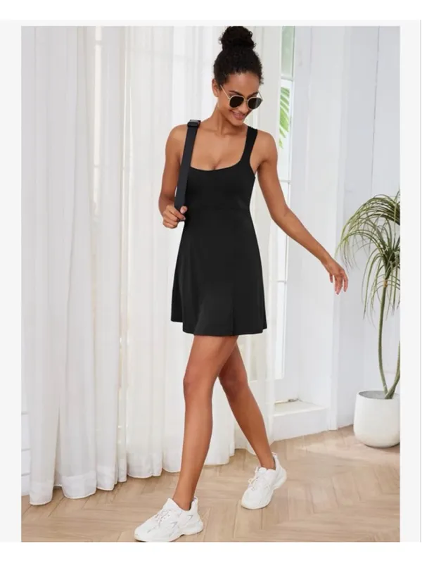 NEW Active Tennis Dress Built in Shorts Adjustable Straps Athletic S - Image 4