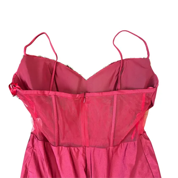 NEW Portia and Scarlett PS22180 Cowl Evening Gown Deep Red - Image 9