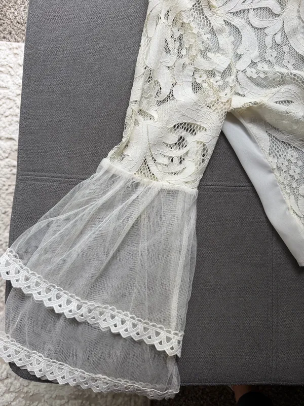 White lace blouse S - Image 3