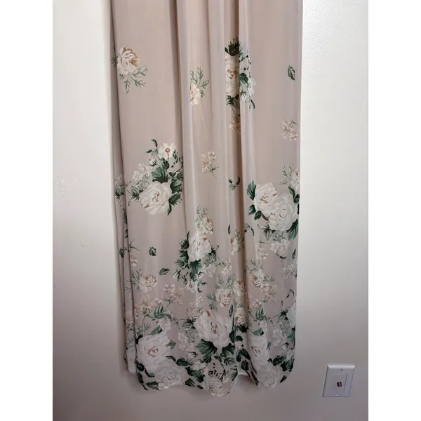 Show Me Your Mumu Amanda Floral Halter‎ Maxi Dress Beige White Green Small - Image 6