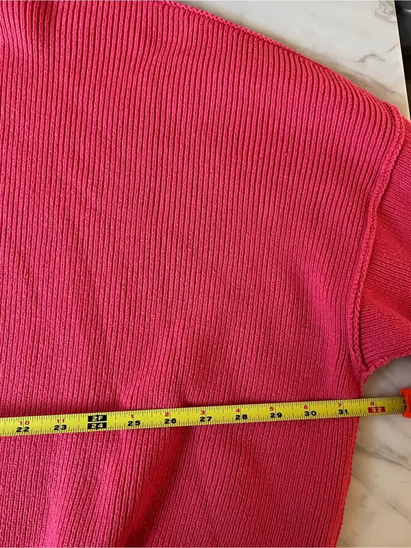 Free People Pink Oversized Dolman Sleeve Knit Sweater Women’s Small - Image 7