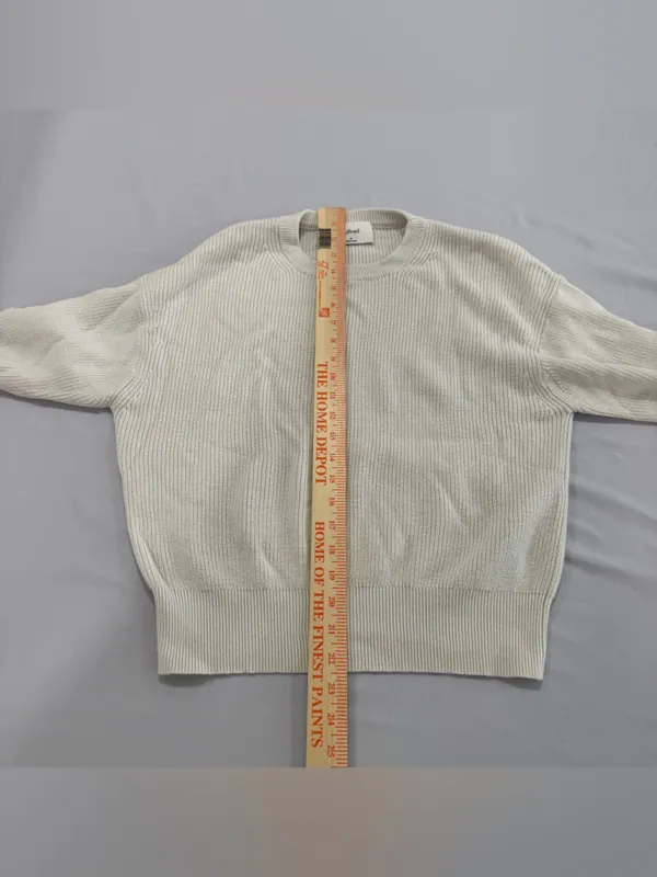 Aritzia Wilfred‎ White Knit Sweater Medium - Image 5