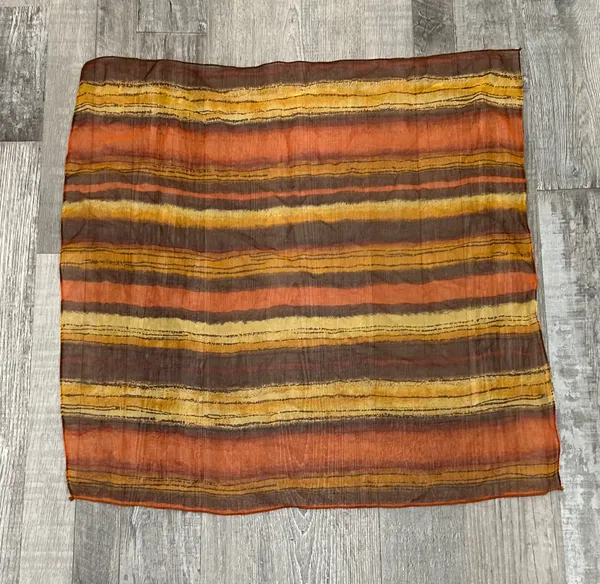Autumn Toned Hair Scarf Orange - Image 3