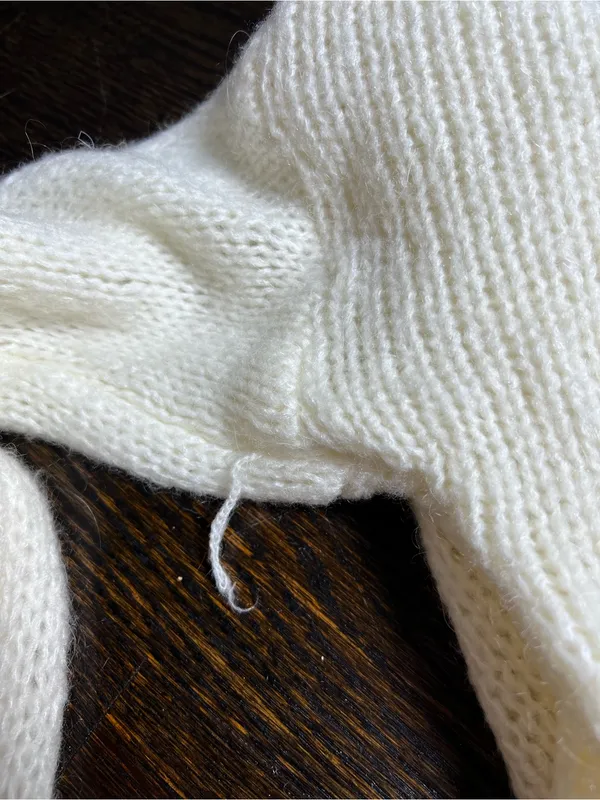 Cream Open Front Knit Mohair Blend Cardigan Sweater - Image 10