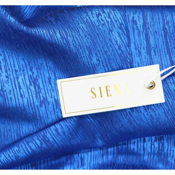 NWT Siena Sleeveless Foiled Bandage Bodycon Knit Mini Dress Saphire Blue 14 - Image 7