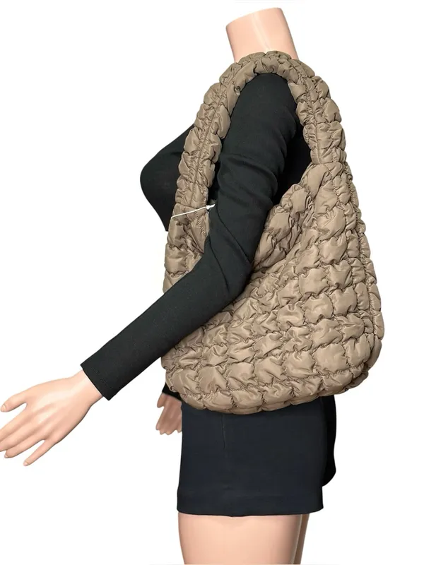 COS Quilted Mini Tote Bag - Dark Mole - Image 6