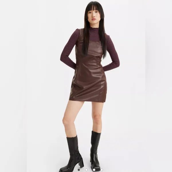 NWT Levi’s Penny Faux leather dress, size S - Image 2