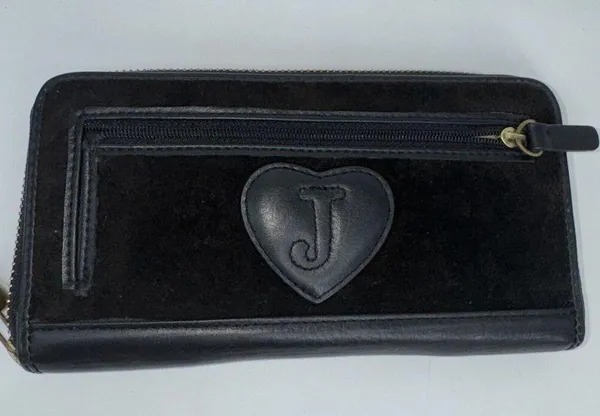RARE NEW Y2K Original Juicy Couture Black Velour Scottie Dog Long Wallet 8" NWOT - Image 4