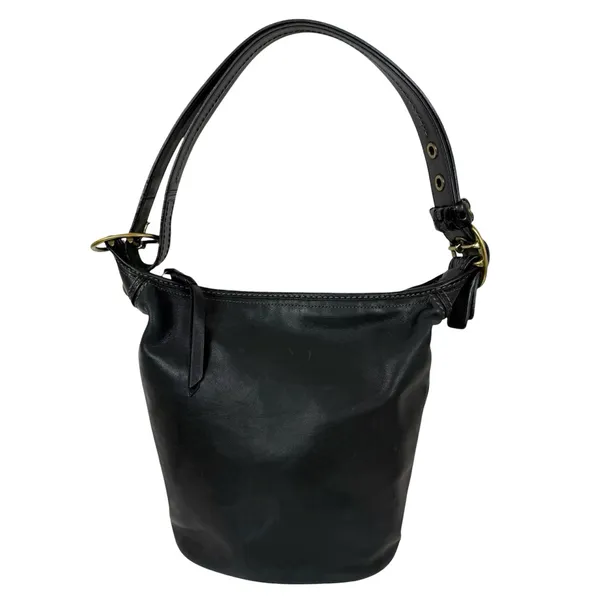 Coach Vintage Bleecker Tattersall Duffle Bucket Bag 11422 Black - Image 2