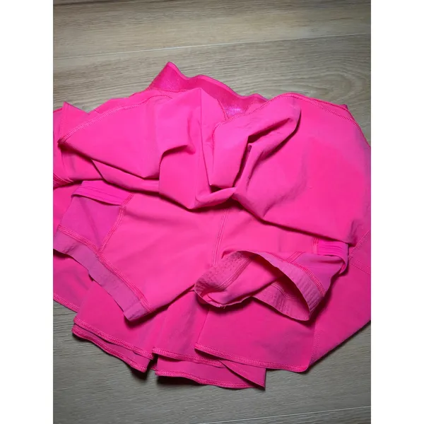 Lululemon Court Rival Skirt Size 0 High Rise Lip Gloss (Hot Pink) - Image 4