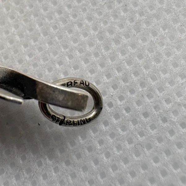 Vintage Beau‎ Sterling Silver Cat Charm Mid Century Modern Stylized Feline 1.53g - Image 6