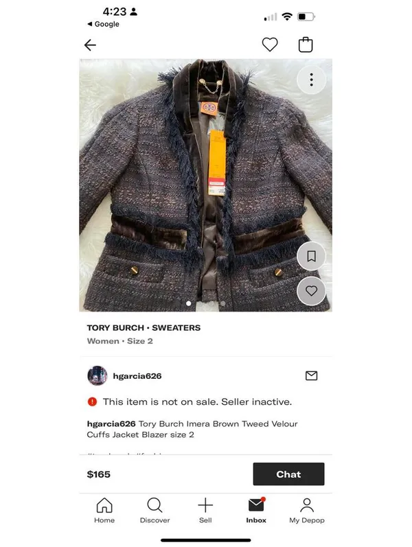 Tory Burch Tweed Jacket with Velvet Accents - Image 7