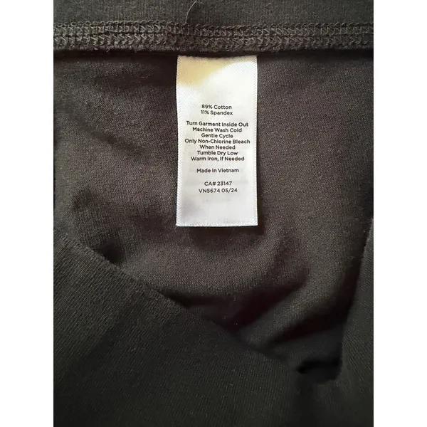 T by Talbots Black Cropped Pants S Petite Cotton Blend Zip Pockets Stretch - Image 9