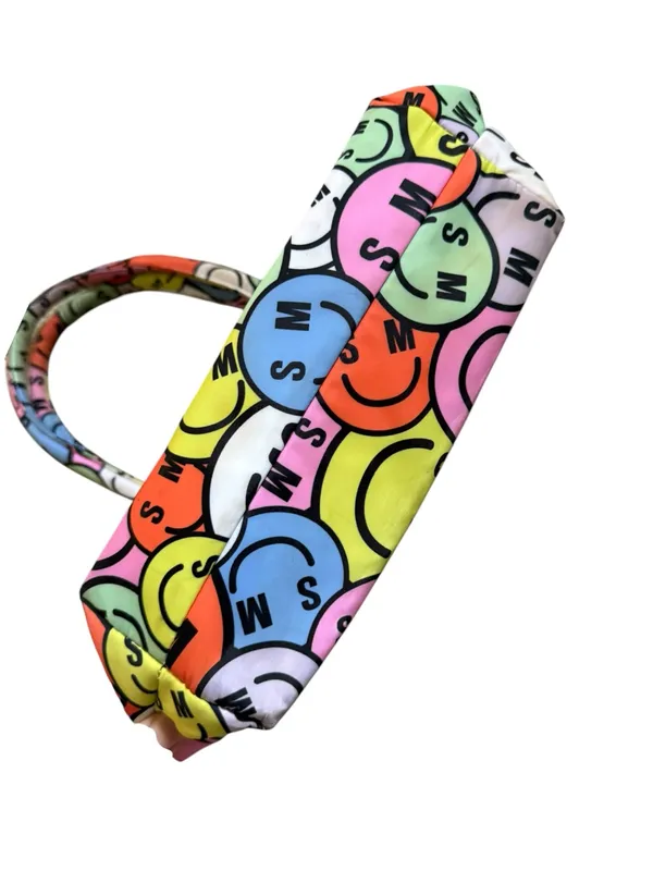 Steve Madden Insulated Mini Lunch Tote Multi Color Zip Smiley Face - Image 5