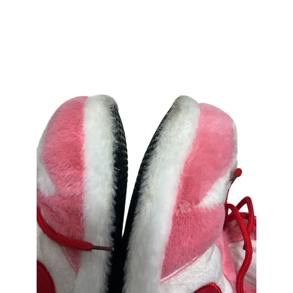 Sneaker Slippers High Top Plush Pink White Comfycore - Image 7