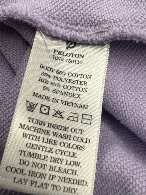 Peloton Cropped Light Purple Crewneck Sweatshirt Women’s Small - Image 3
