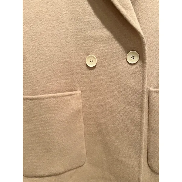 Zara Camel Wool Blend Pea Coat Size Medium‎ Preppy Fall Business Casual Jacket - Image 5