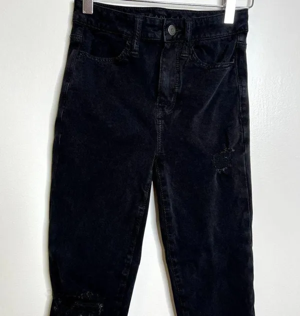 American Eagle Black High Waist Skinny Jeans - Image 2