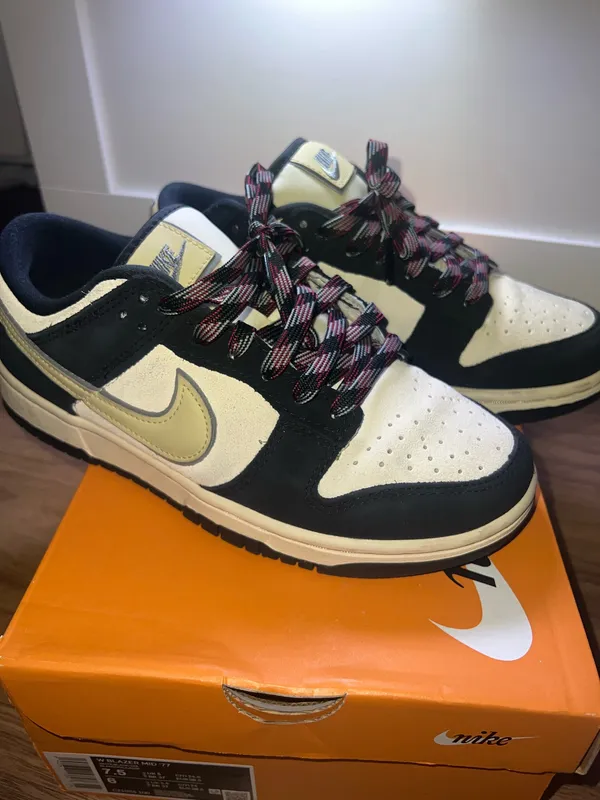 Nike Dunk Low LX Women’s Black/Cream Suede - Image 5