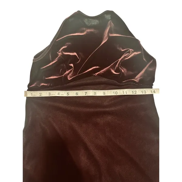 Y2K STEPPIN OUT Whimsigoth Fairy Grunge Burgundy Halter Dress in Sz 3/4 - Image 5