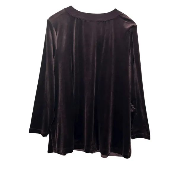 Pure Jill Womens Velvet Tunic XL Purple Whimsigoth Earthy Moody‎ Romantic Boho - Image 2