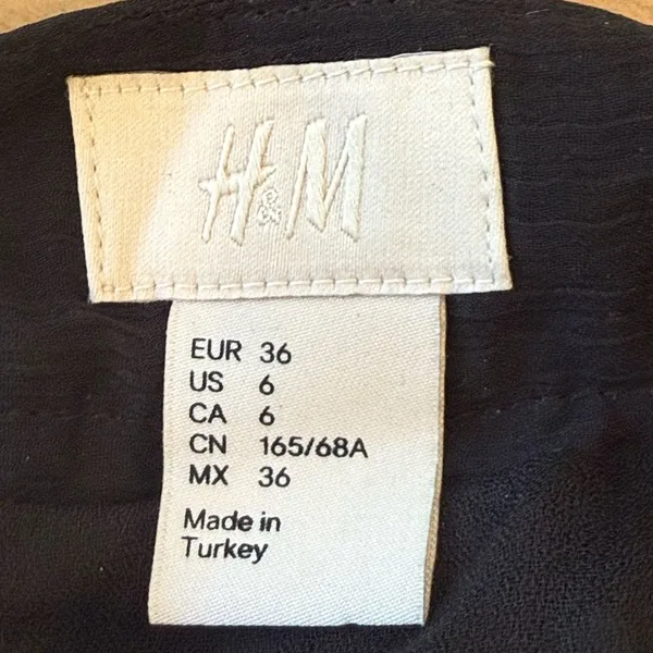 H&M Elegent Black Chiffon Skirt 6 - Image 4