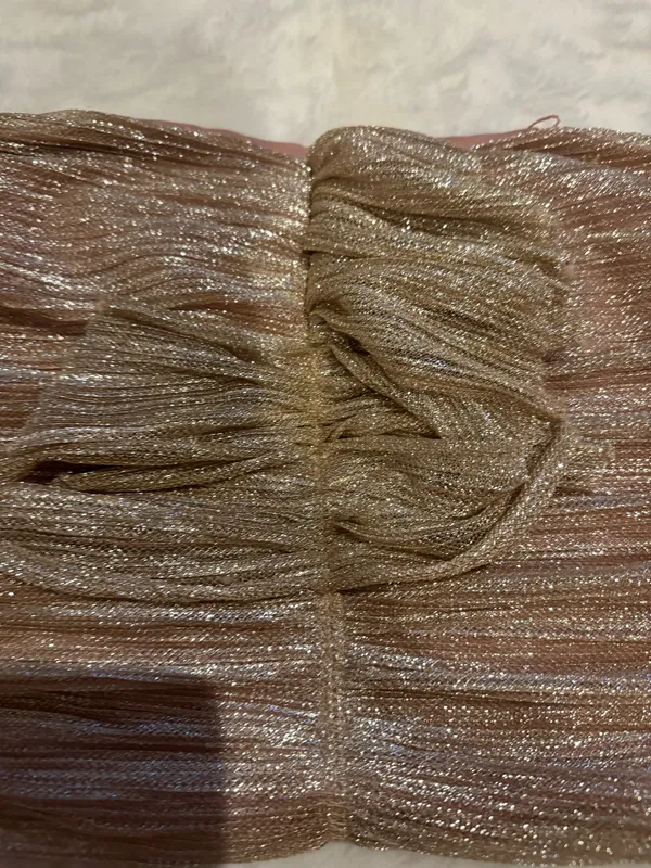 Anthropologie Tube Top Ruffle Maeve Metallic - Image 2