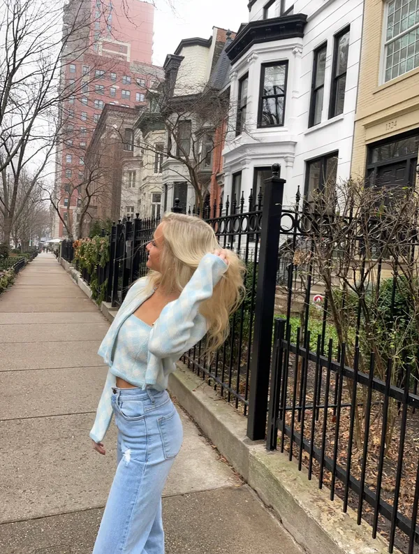 2 piece sweater set Blue - Image 3