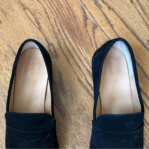 Quince Black Suede Penny Loafers - Image 4
