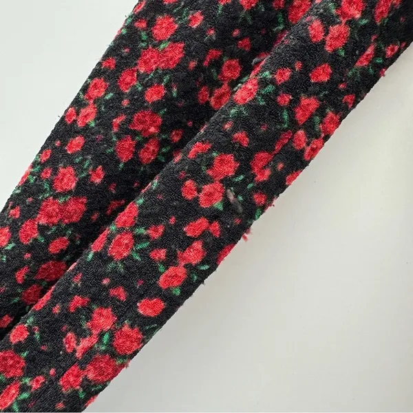 RTR Black Halo Briar Long‎ Sleeve Black & Red Rose Floral Print Mini Dress Sz 6 - Image 11