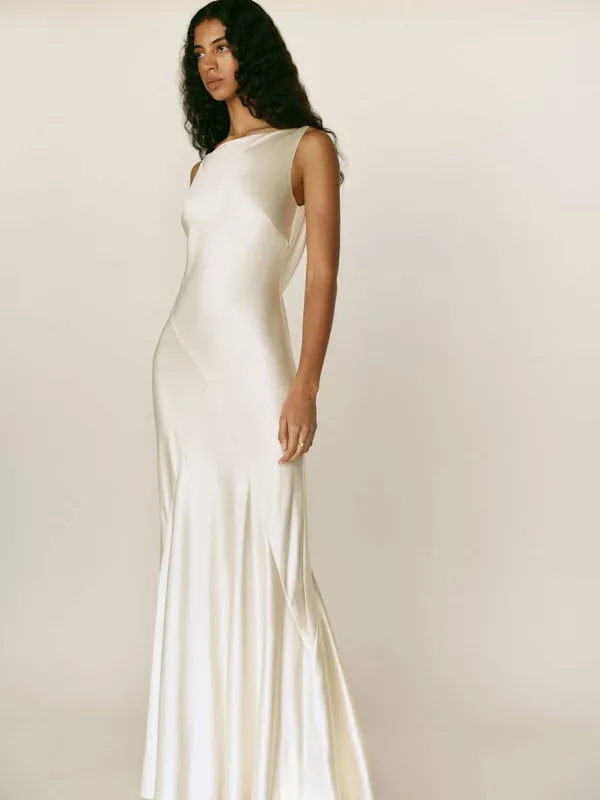 Reformation Isabelle Silk Dress - Image 8