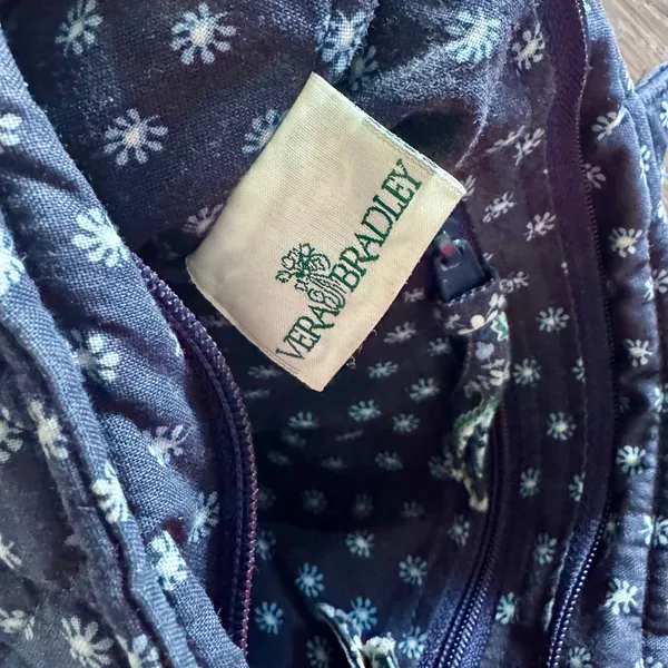 VTG Vera Bradley Seaport Navy Mini Tote Bag Retired USA Made Preppy Paisley - Image 14