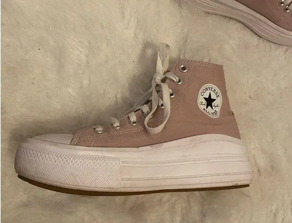Converse MAUVE HIGH TOP CHUCK TAYLOR/ PLATFORM SHOES - Image 3