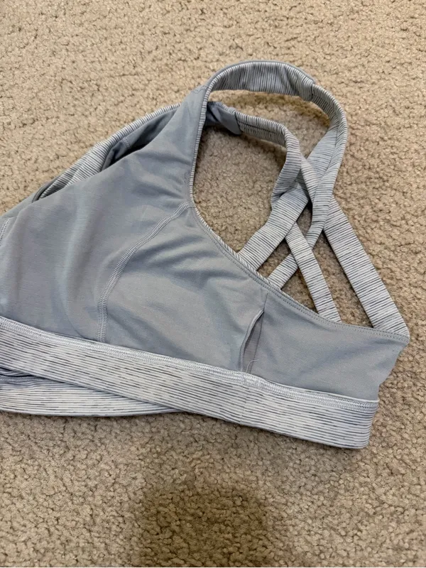 Lululemon Free To Be Wild Sports Bra Size 8 Wee Are From Space Gray Strappy - Image 5