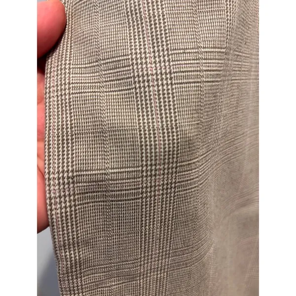 Y2k Gap Favorite Wide Leg Mid Rise Trouser Pants Womens 12 Brown‎ Plaid Cuffed - Image 3