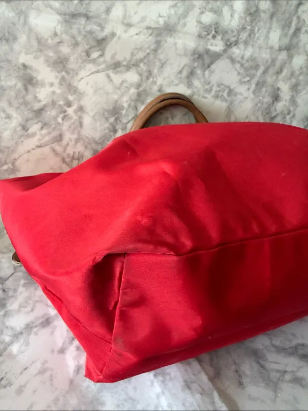 Unbranded Red Tote Handbag with Brown Trim - Classic Women’s Carryall - Image 5