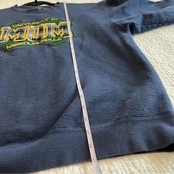✨‎ Vintage Jansport University of Missouri Rolla Mom Blue Sweatshirt Large - Image 10