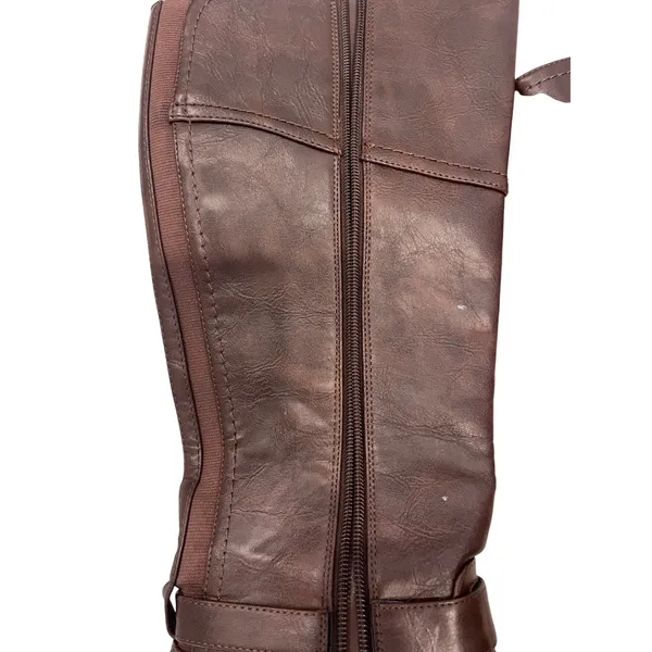 Tall Brown, ridging style gold buckle boots 7‎ - Image 6