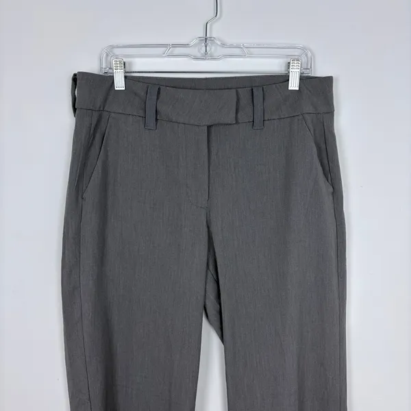 American Eagle Baggy Flare Trouser Grey Flat Front Office Business Casual 10 - Image 3