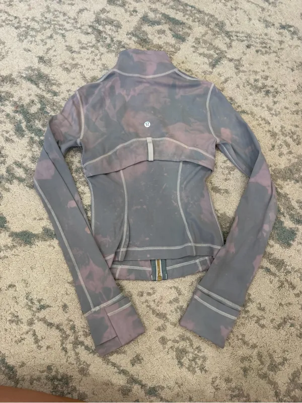 lululemon Define Cropped Jacket Nulu Size 0 Custom Dyed Blue Lavender - Image 4