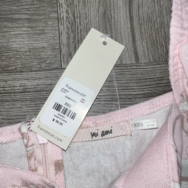 NEW Francesca’s Mi Ami Pink Puff Sleeve Dress Size XXS - Image 3