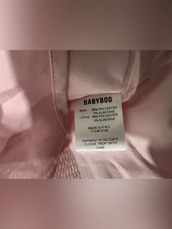 Babyboo NWT Women Small Pink Strapless Mini Dress Romantic Coquette Soft Girl - Image 10