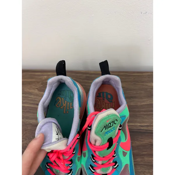 Nike Air Max 270 React Hyper Jade Frosted Spruce Blue Pink AT6174-300 Womens 7.5 - Image 7
