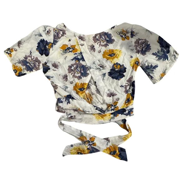 Abercrombie & Fitch Floral Wrap‎ Top Tie Crop Cottagecore Soft Girl Feminine XS - Image 2