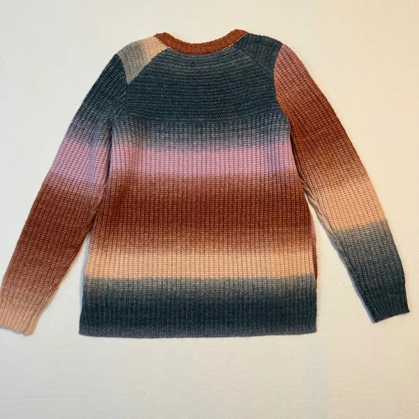 Madewell Wool and Alpaca Blend Sweater S Ombre Earthy Coastal Sunset Textured - Image 3