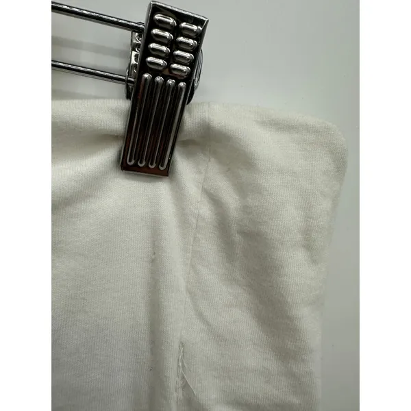 White Linen Cotton Tiered Midi Skirt Sz L Boho Coastal Lagenlook Sustainable‎ - Image 5