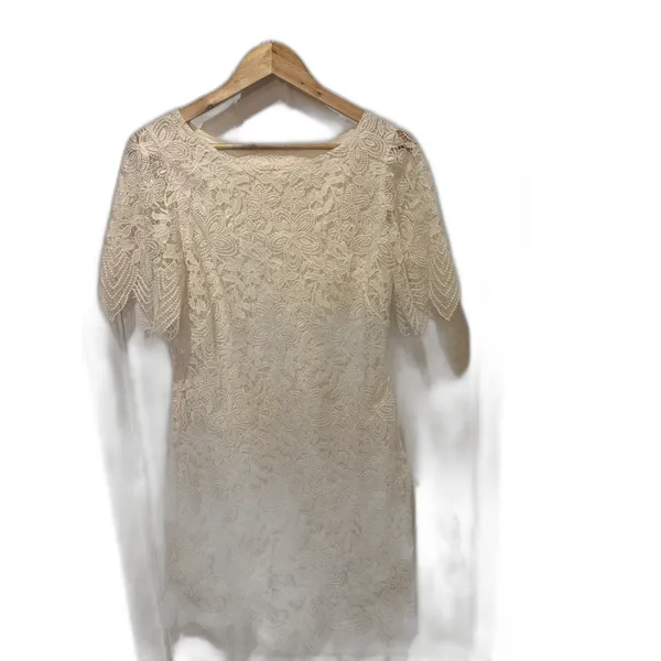 Anthropologie Women’s White Charleston Lace Mini Dress size Us 10 - Image 3