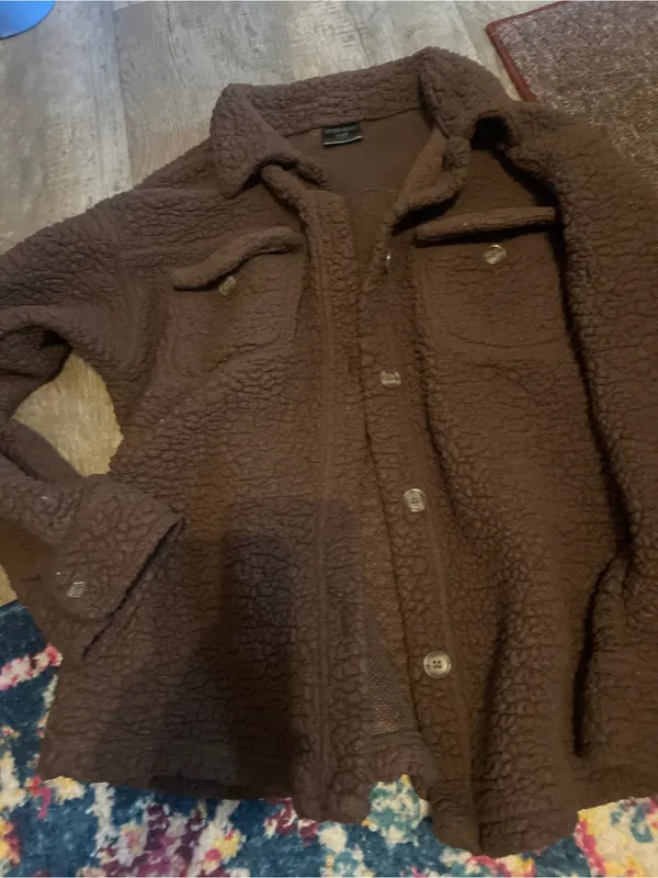 32 heat Cozy Brown Sherpa Shacket - Women's Jacket - Image 6